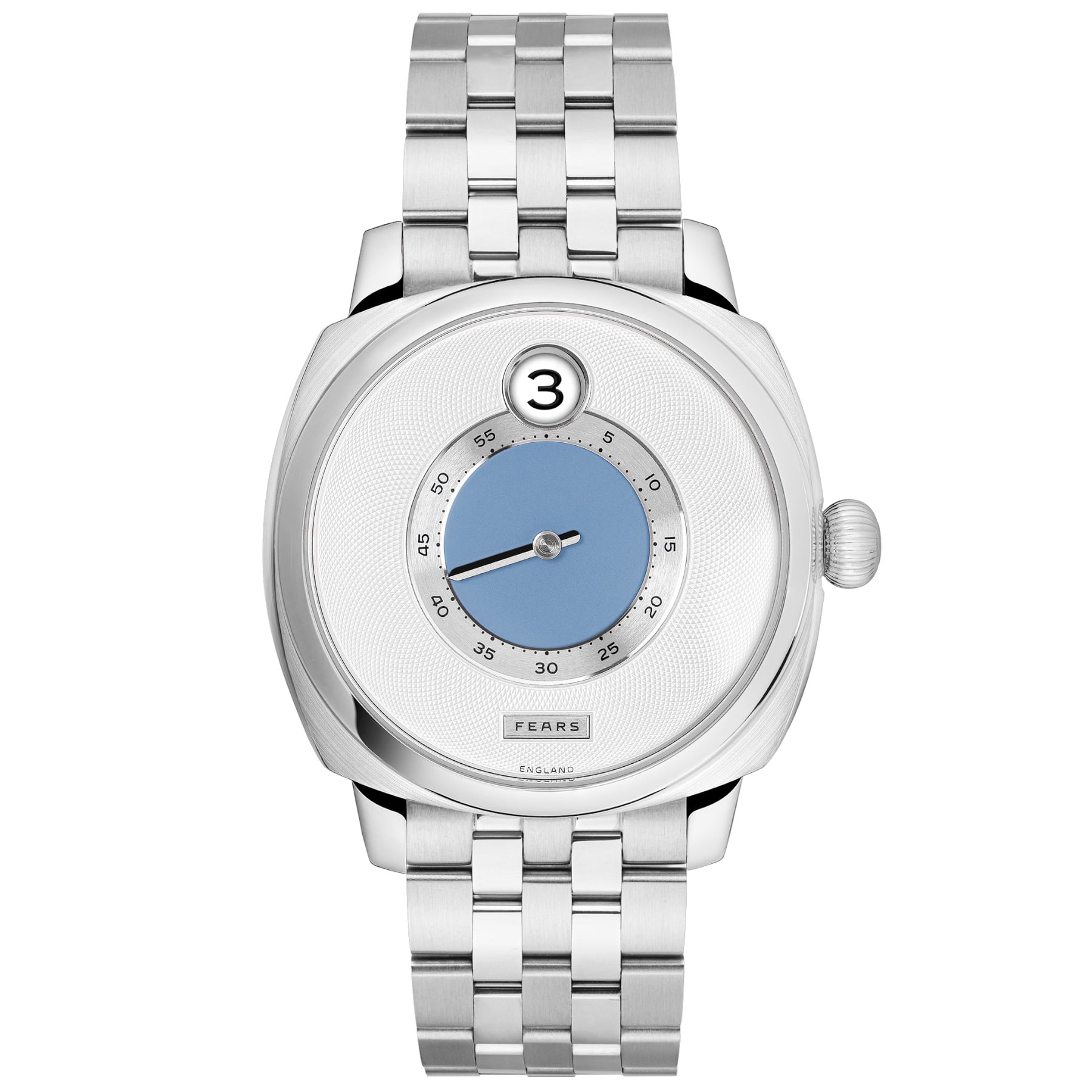 Fears Brunswick 40.5 Jump Hour 'China Blue' on Bracelet