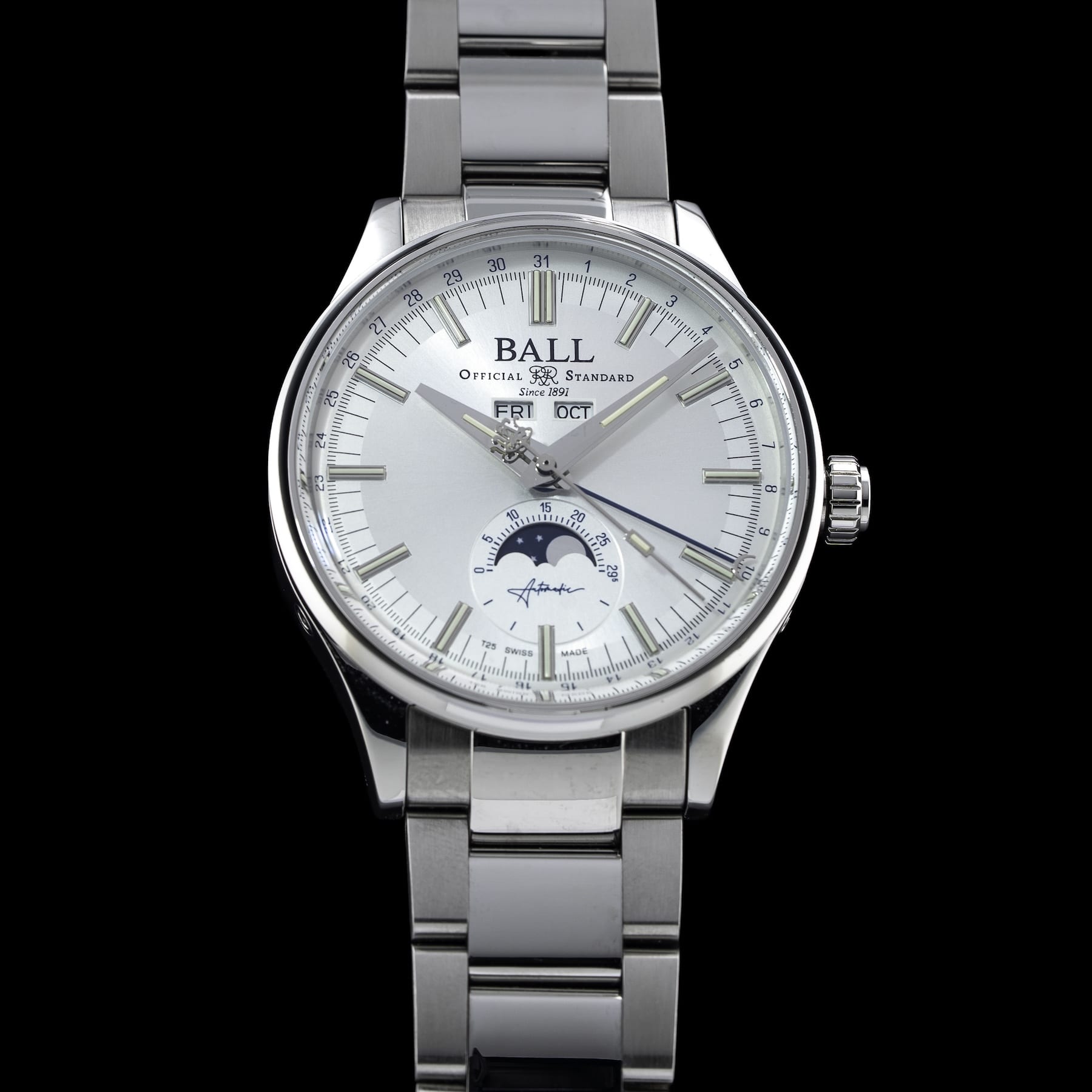 Ball Engineer II Moon Calendar Silver Dial NM3016C-S1J-SL