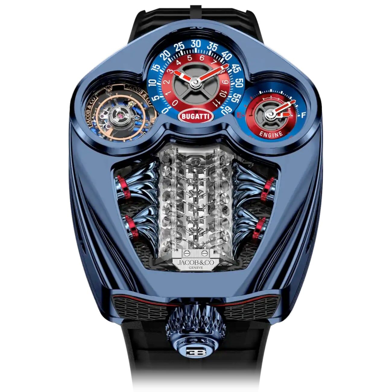 Jacob & Co. Bugatti Tourbillon Blue PVD Titanium