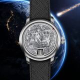 Sartory Billard SB10 Jump Hour Meteorite On Strap image 5 thumbnail