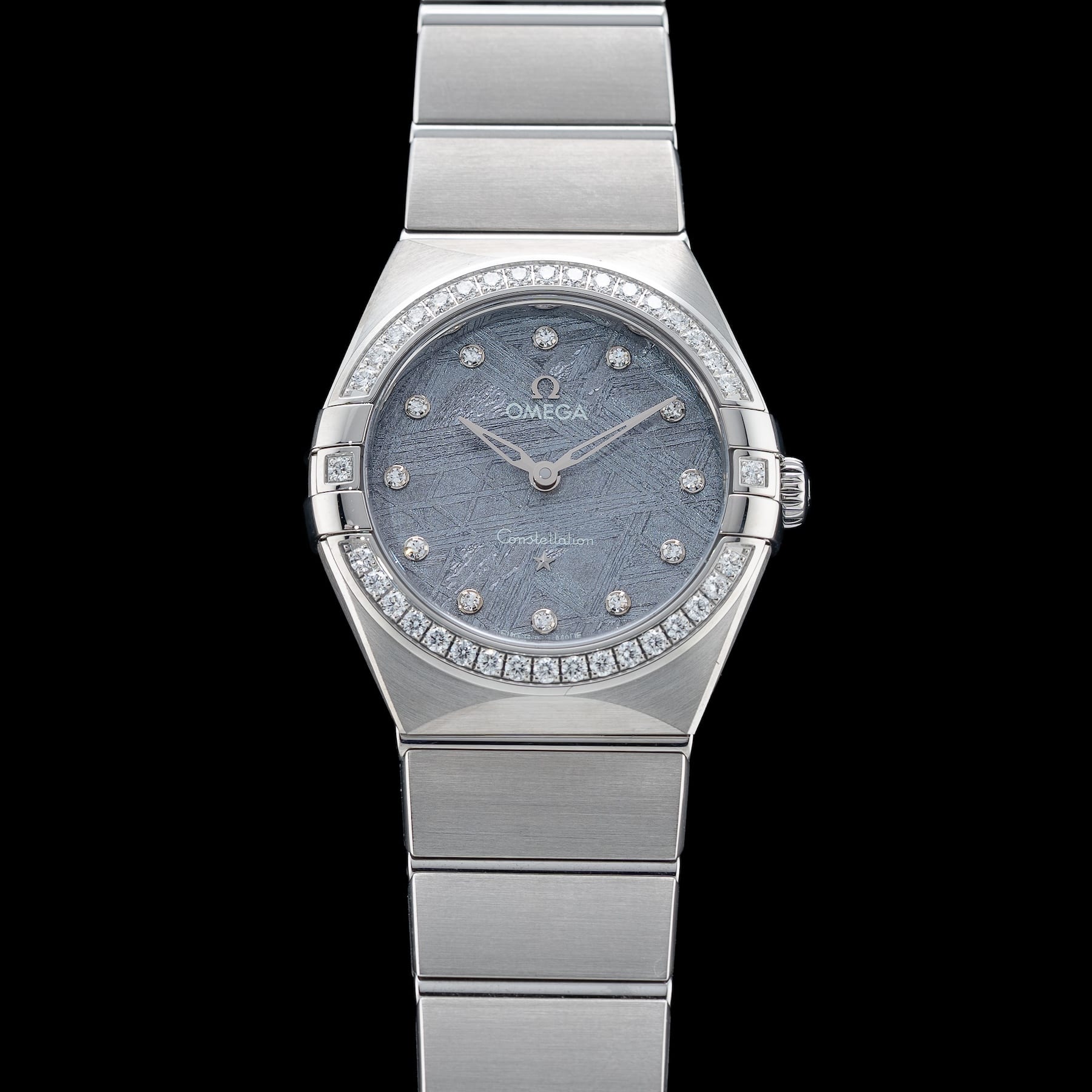 Omega 131.15.28.60.99.001 Constellation Meteorite Dial Steel and Diamonds 28mm