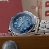 Omega 210.30.42.20.03.003 Seamaster Diver 300M Summer Blue on Bracelet image 8 thumbnail