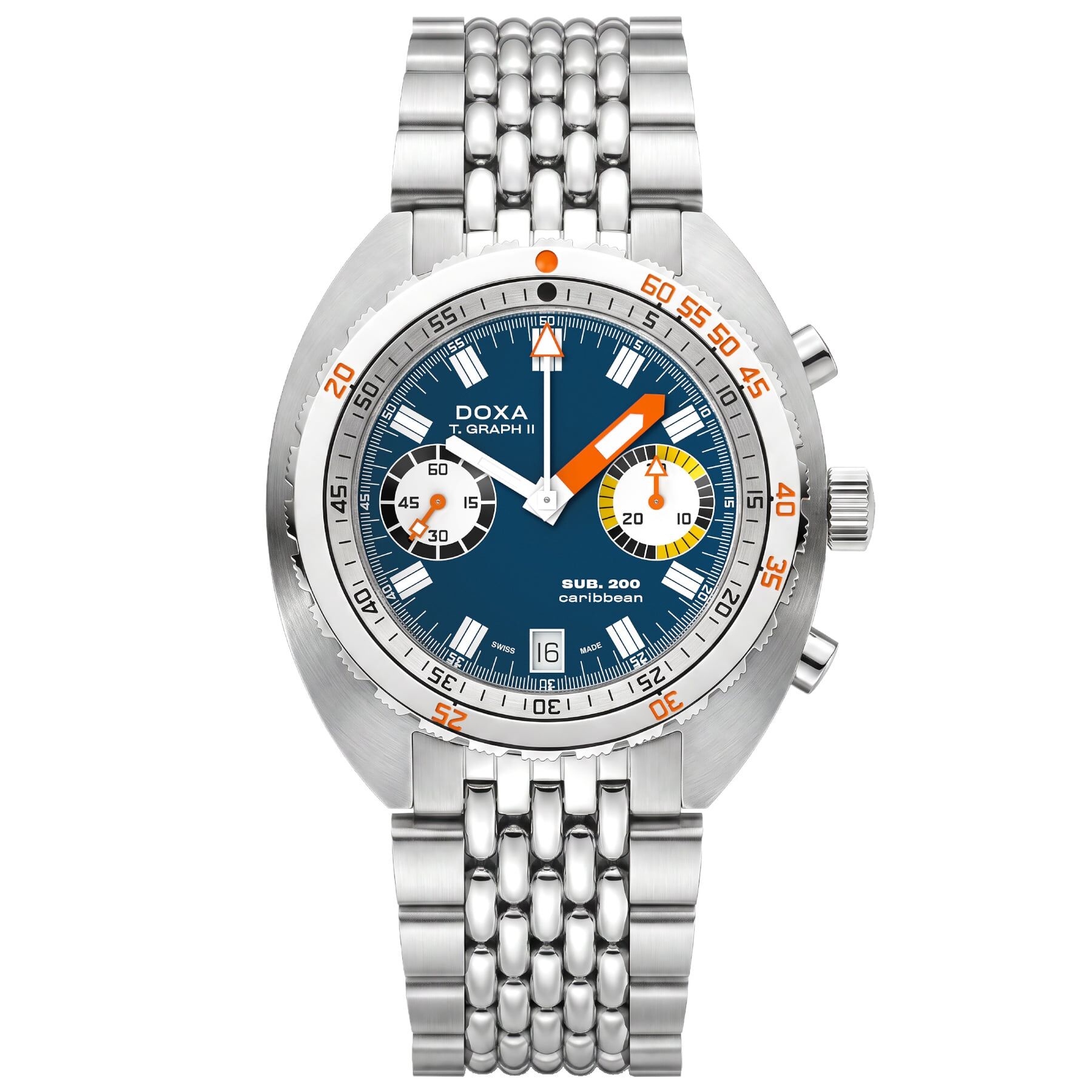 DOXA SUB 200 T.Graph II Caribbean on Bracelet 806.10.201.10
