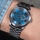 J.N. Shapiro Infinity Tantalum Guilloched and Blued Zirconium Dial On Bracelet image 0 thumbnail