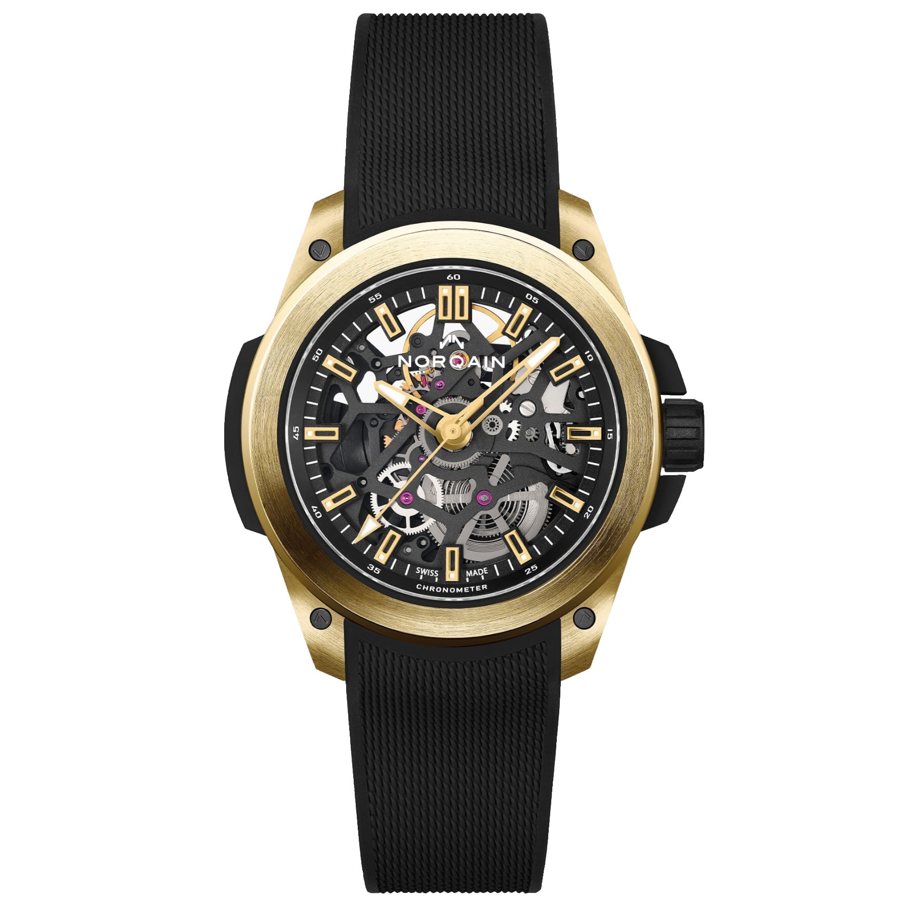 NORQAIN Wild One Skeleton Yellow Gold Limited Edition 39mm N3001.07G06.B01.R01