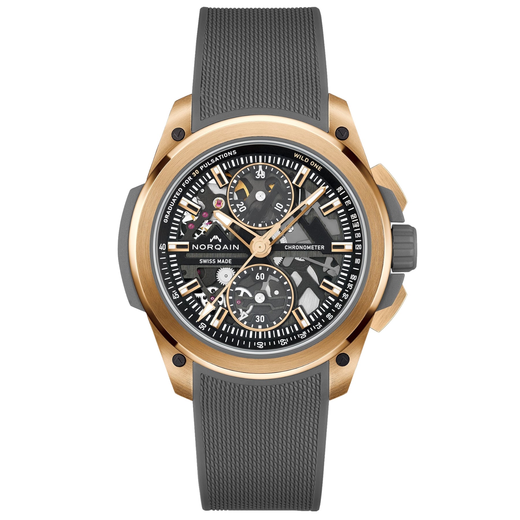 NORQAIN Wild One Skeleton Chrono Red Gold Limited Edition 42mm N3002.40G01.B01.R03